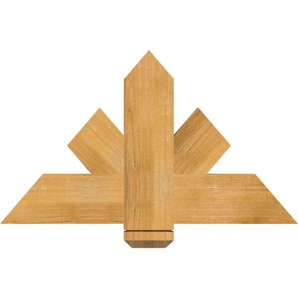 Ekena Millwork Kennewick Rough Sawn Timber Gable Bracket, Western Red Cedar, 36"W x 21"H x 2"D x 6"F, 14/12 Pitch GBW036X21X0206KEN00RWR - main